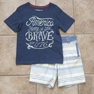 OshKosh B’gosh Boys America Tee Shirt and Shorts